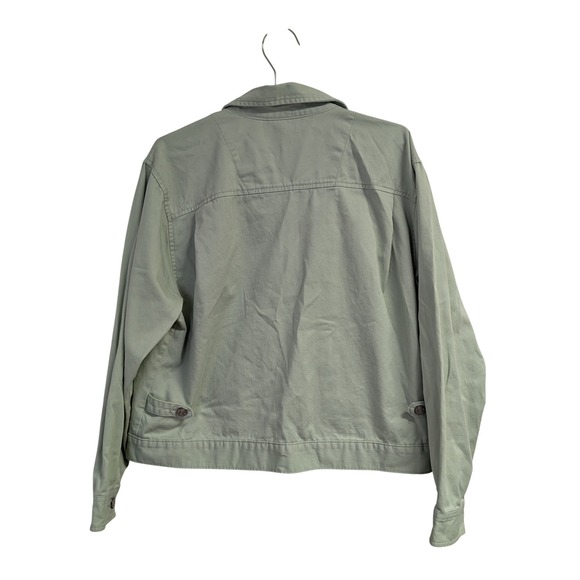 Vintage Bill Blass Denim Jacket Mint Green Pastel Soft Girl 100% Cotton XL - Picture 9 of 11